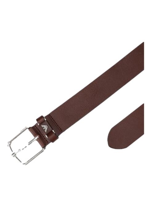 Cintura in pelle con fibbia logata EMPORIO ARMANI | Cinture | Y4S571 Y740G80005